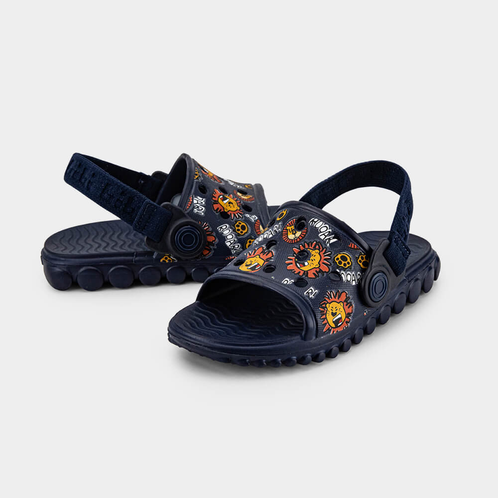 Chinelo Infantil Bibi Sun Slide Azul Marinho de Tigre