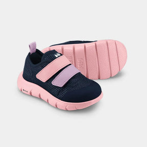 Tênis Infantil Bibi Energy Baby 2.0 Azul com Rosa de Tiras