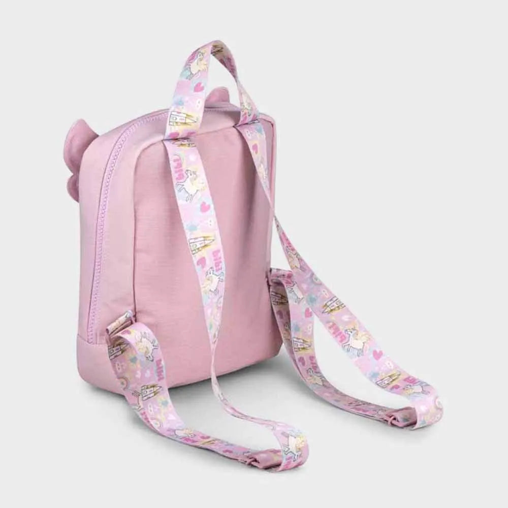 Mochila Infantil Bibi Rosa de Unicórnio