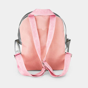 Mochila Infantil Bibi Prata com Rosa